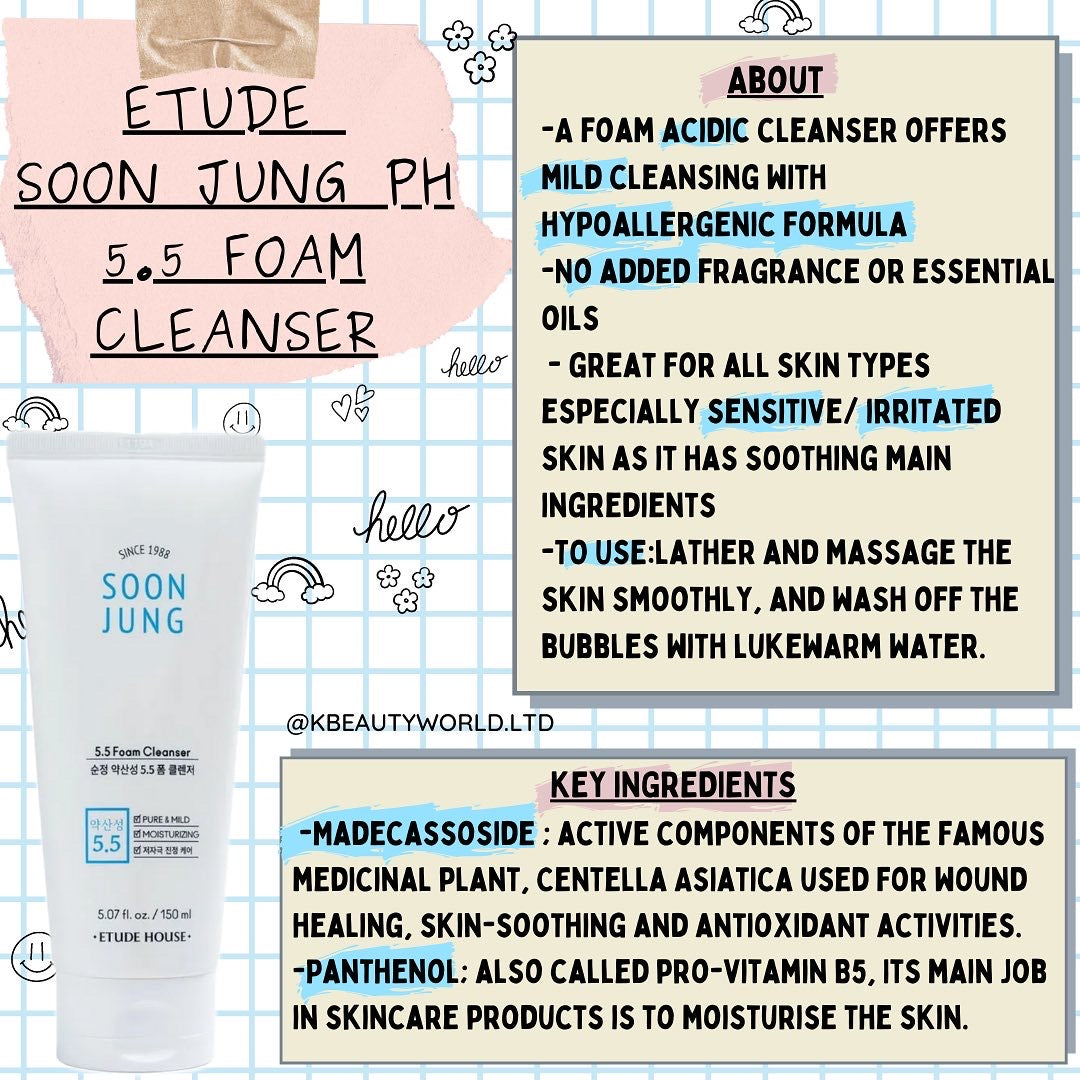 [ETUDE HOUSE] Soon Jung 5.5 Foam Cleanser