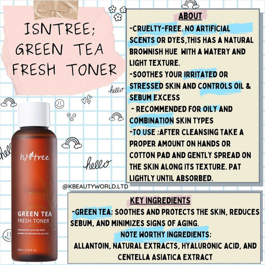 [ISNTREE] Green Tea Fresh Toner